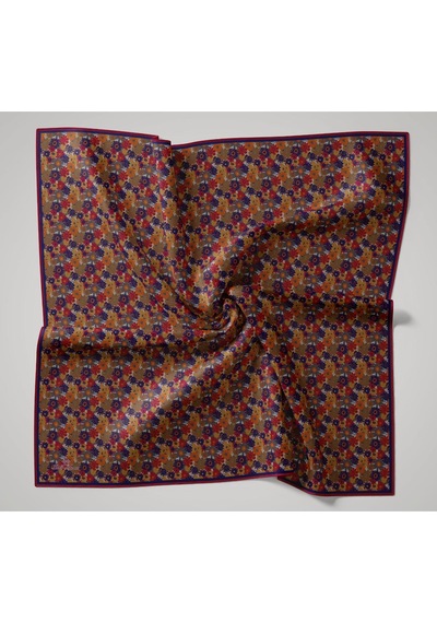 Silk Home Soft Eşarp 73092-09 Taba, Morcivert, Turuncu, Gri, Kırmızı
