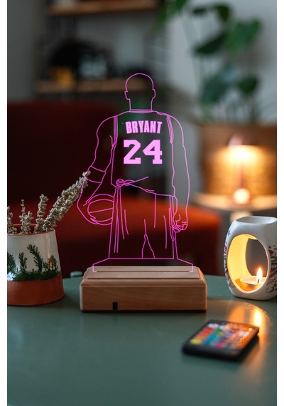 Kobe Bryant 16 Renk Kumandalı 3d Gece Lambası