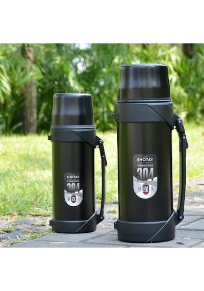 Shotay Çelik Termos 2000ml Siyah
