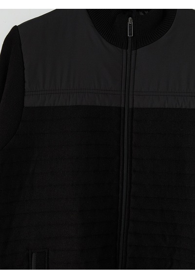 Lcwaıkıkı Classic Siyah Regular Fit Dik Yaka Erkek Triko Hırka