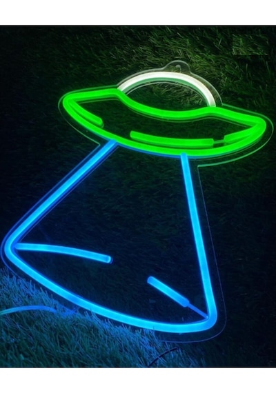 Neon Led Işık Ufo Gece Lambası Renkli