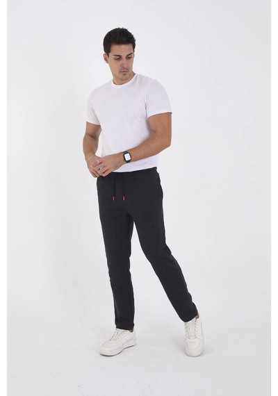 Assema Unisex Üç İplik Basic Eşofman Pantolon - Antrasit Çok Renkli