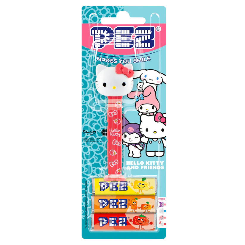 Pez Dispenser Hello Kitty Çilekli Şekerleme Makinesi Meyve Aromalı Şekerleme Makinesi Ve Şekerleme Yedekleri