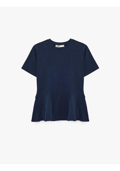 Koton Pamuklu Slim Fit Kısa Kollu Bisiklet Yaka Peplum Basic Tişört Lacivert 6sak50209ek Lacivert Koton Pamuklu Slim Fit Kısa Kollu Bisiklet Yaka Peplum Basic Tişört Lacivert 6sak50209ek Lacivert