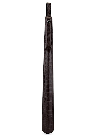 Tamer Tanca Unisex Hakiki Deri Kahverengi Kroko Kerata Çekecek 147 Kerata Sk25-26 Kahve Kroko