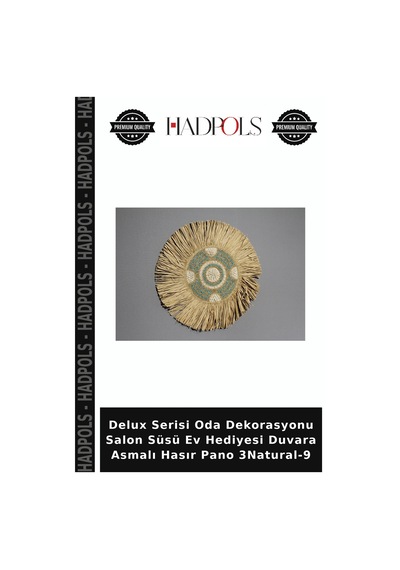 Delux Serisi Oda Dekorasyonu Salon Süsü Ev Hediyesi Duvara Asmalı Hasır Pano 3natural-9 Natural