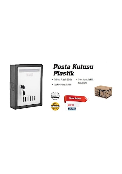 Sgs 332 Plastik Posta Kutusu 2 Anahtarlı (139658218)