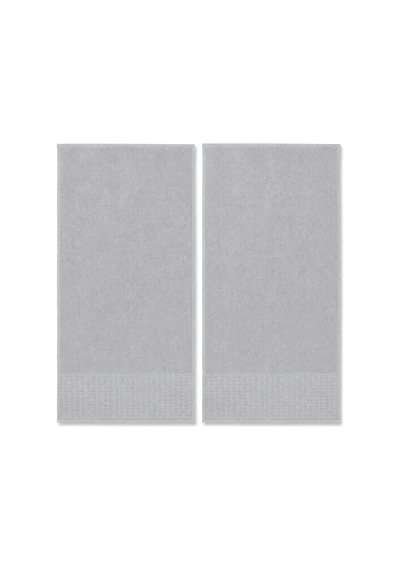 2'li Büyük Boy Banyo Havlusu 90x150 Cm %100 Pamuk Siena Collection 650 Gr Açık Gri