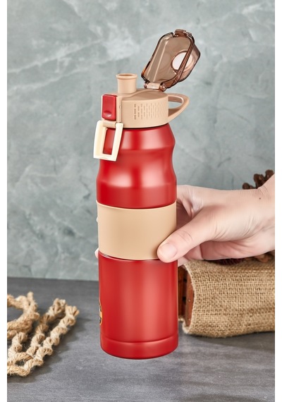 Cooker 700 Ml Paslanmaz Çelik Matara Termos Yk1204 Kırmızı