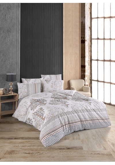 %100 Pamuk Evnur Vip Series Nevresim Takımı Çift Kişilik Kutulu Set Devin