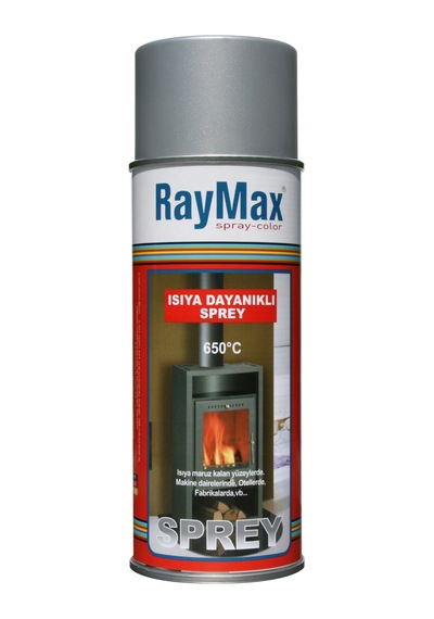 Raymax Isıya Dayanıklı Sprey Boya Gri 400Ml