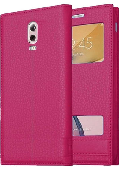 Samsung Galaxy C8 Uyumlu Pencereli Kapaklı Magnum Kılıf