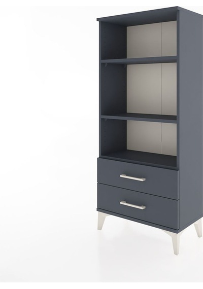 Hyperion Dolap 3 Raflı 2 Çekmeceli 60x44x134 Antrasit-antrasit Antrasit