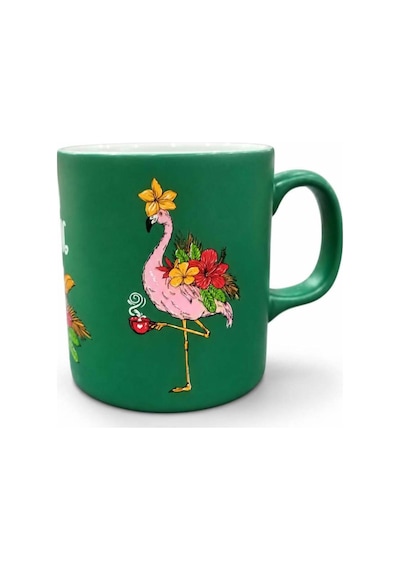 Flamingo Konsept Hediye Kutusu Kupa, Çorap Ve Ayna Anahtarlık Seti Siyah Siyah