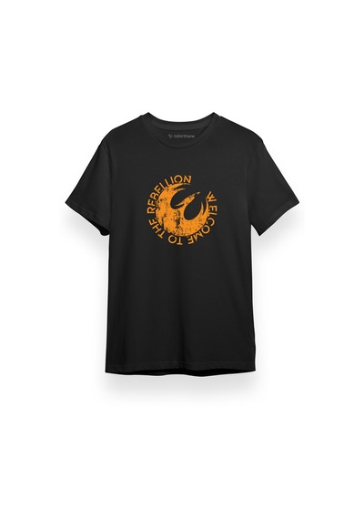 Ahsoka Welcome To The Rebellion Siyah Kısa Kol Erkek Tshirt 001