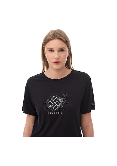 Columbia Csc W Splattered Ss Tee Kadın Yuvarlak Yaka Tişört Siyah Cs0490