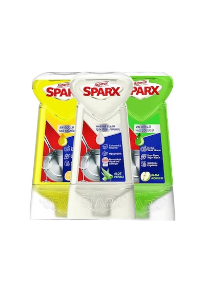 Asperox Sparx Diamond Plus 650 Ml Losyon Sıvı Bulaşık Deterjanı 3adet 3çeşit
