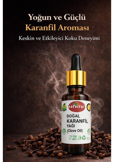 Safvital Karanfil Yağı 20 Ml Yoğun Aromatik Bakım Yağı Masaj Cilt Saç Ve Ferahlatıcı Deneyim İçin