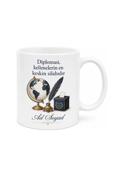 Siyaset Bilimciye Uluslararası İlişkiler Seçim Analizi Diplomasi Kupa Hediye Beyaz / Çok Renkli