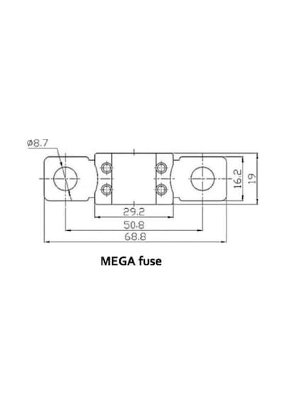 Victron Mega-Fuse 250A-58V 48V Ürünler için 1 Adet