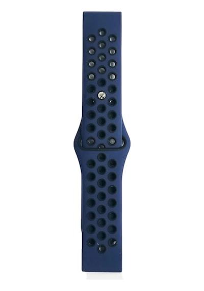 Watch 20mm Uyumlu Spor Delikli Kordon - Lacivert-siyah