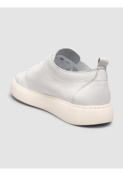 Cabani Erkek Minimal Beyaz Deri Sneaker Beyaz
