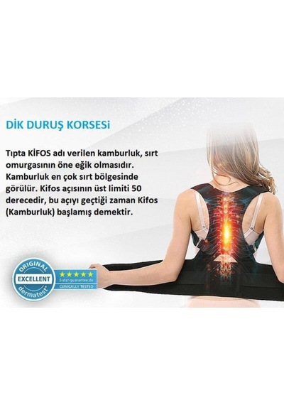 Dik Duruş Korsesi Bel Sırt Korse Kamburluk Önleyici Posturex Hamilelik Sonrası Korsesi