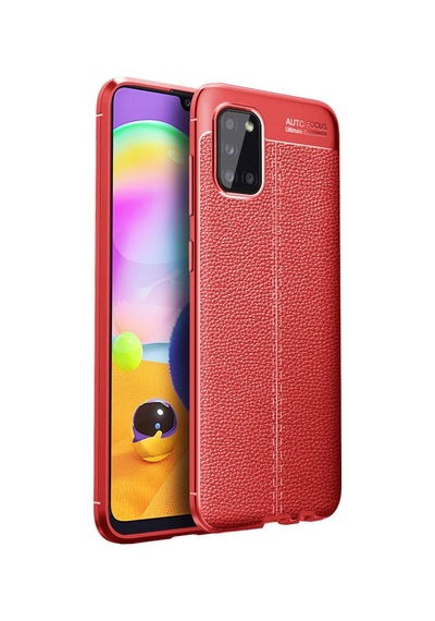 Samsung Galaxy A31 Uyumlu Kılıf Auto Focus Kapak - Kırmızı