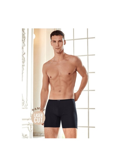 Berrak 3 Adet 4435 Erkek Lazer Kesim Siyah Kıyafet Altında Belli Olmaz Boxer Abani Classic