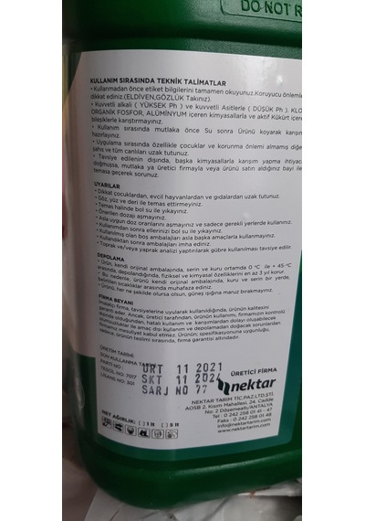 Kolukısa Tarım Hüminek Sıvı Organik Gübre--5lt