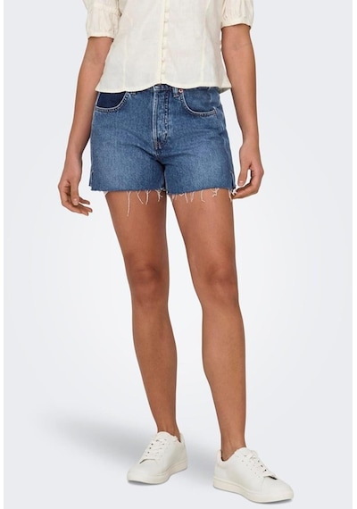 Only Onlcarly Mw Reworked Denim Şort Cro 15323765 Mavi 001