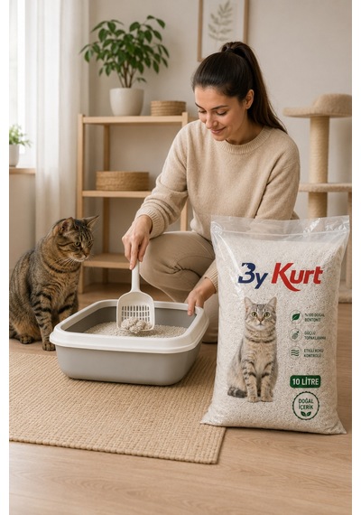 Kedi Kumu Bentonit Topaklanan Koku Kontrollü Tozsuz 10 Litre