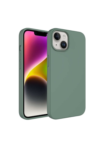 Apple Uyumlu iPhone 14 Plus Sıvı Teknolojili Silinebilir Sert Zore Kivi Kapak