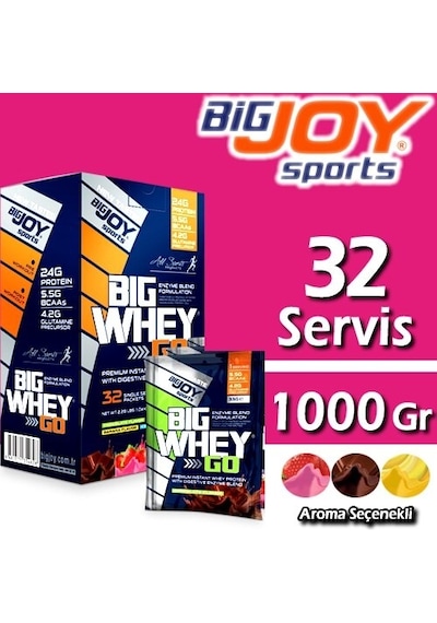 Bigjoy Whey Protein 32 Servis (Paket) 1040 Gr-Mix 3 (Çikolata-Çilek-Muz)