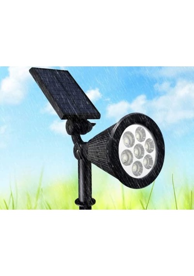 Çok Renkli 7 Led'li Solar Güneş Enerjili Kazıklı Bahçe Çim Duvar Armatürü 7w Aydınlatma-saplamalı-multicolour