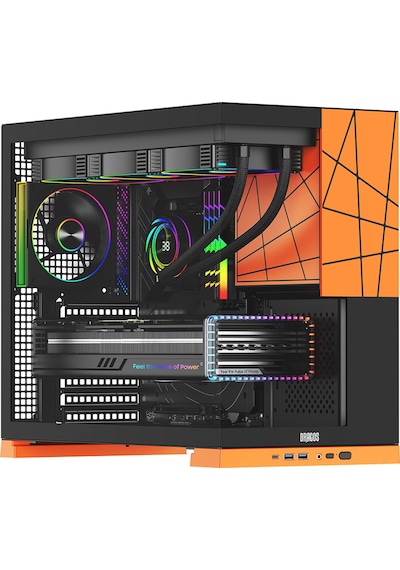 Dragos Prizma 5x Argb Fan Type-c 750w 80+ Bronze Pcıe 5.1 Atx 3.0 Atx Mid Tower Kasa Turuncu
