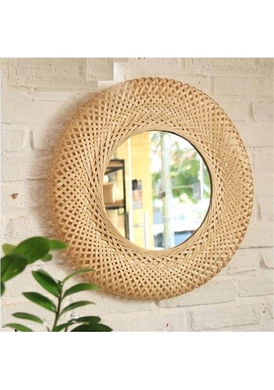 Bohem Sinnerlig Bambu Ayna - Iskandinav, Modern, Rattan