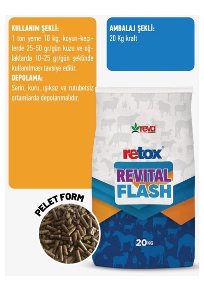 Revital Flash Küçükbaş Hayvan İçin Verim Arttırıcı Yem Katkı 20kg