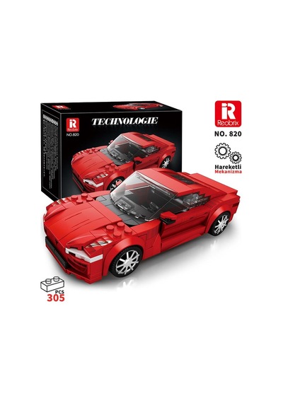 Reobrix Luxury Sedan Car Tesla Model S 820 Brick Yapım Seti