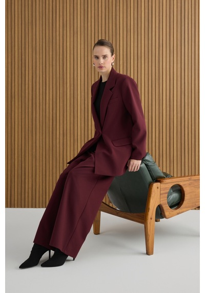 Aker Bordo Dokuma Ceket Bordo Bordo
