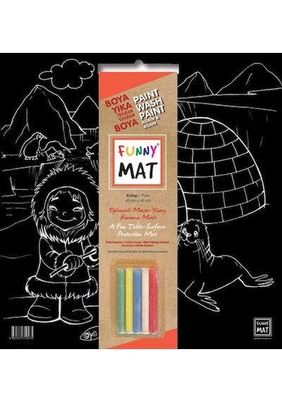 Funny Mat Black Kutup Tebeşirli - Mydr-586978