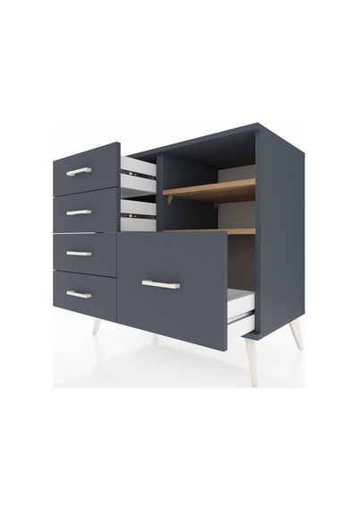 Hyperion Şifonyer 2 Raflı 5 Çekmeceli 88x44x80 Antrasit-çam/antrasit Çam/antrasit Hyperion Şifonyer 2 Raflı 5 Çekmeceli 88x44x80 Antrasit-çam/antrasit Çam/antrasit