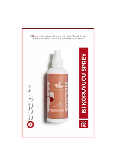 Enzym Cosmetics Isı Ve Güneş Koruyucu Etkili Saç Spreyi 200 ML