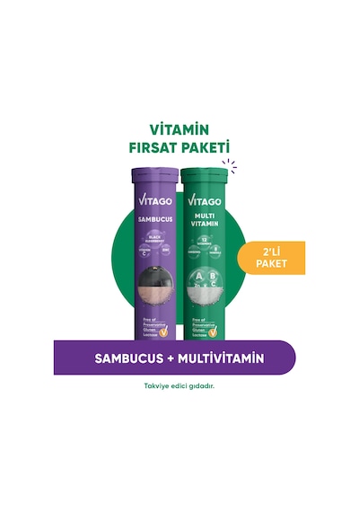 Vitago Sambucus + Multivitamin 2 x 20 Efervesan Tablet