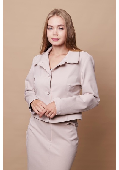 Kadın Likralı Kaşe Kumaş Yakalı Cep Kapaklı Uzun Kol Düğmeli Kısa Blazer Ceket Kaban-şampanya Şampanya Kadın Likralı Kaşe Kumaş Yakalı Cep Kapaklı Uzun Kol Düğmeli Kısa Blazer Ceket Kaban-şampanya Şampanya