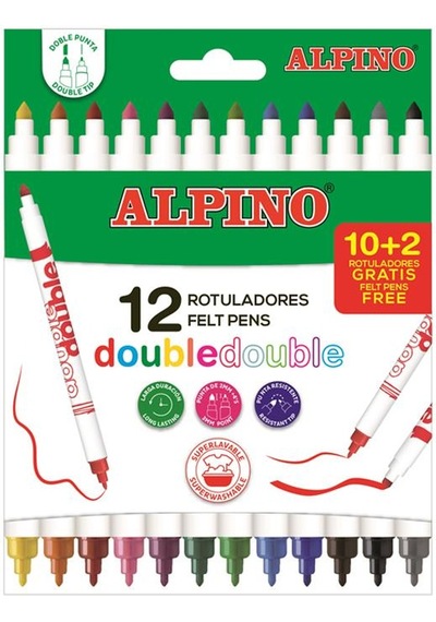 Alpino Keçeli Kalem Çift Yönlü 12 Li Ar-002013