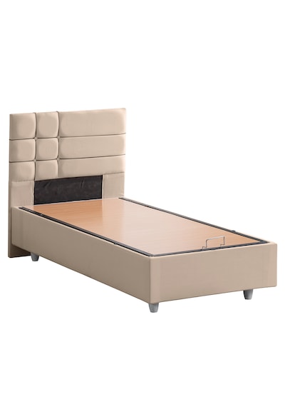Almada İkili Set, Almada Tek Kişilik Baza Başlık Seti Bej 90 x 190