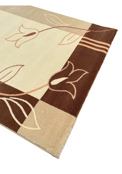 Saray Halı Klasik 1938 Krem 100x200 Kahve Yolluk 2 Metre Açık Kahverengi - Krem