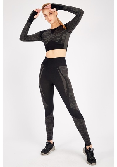 Maraton Active Slimfit Kadın Fitness Siyah Tayt 812081-siyah Siyah