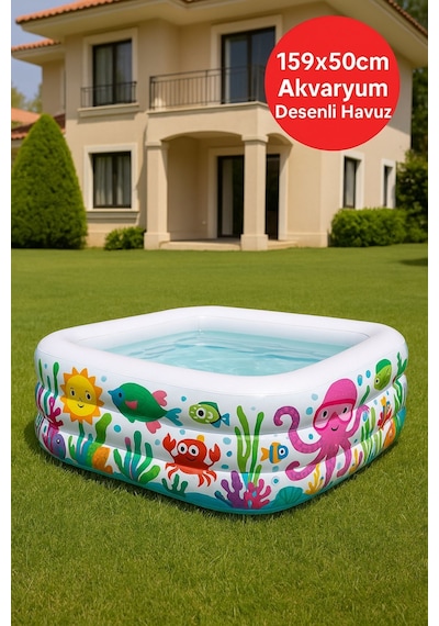 Neşeli Denizaltı Oyun Havuzu Kare 159x50